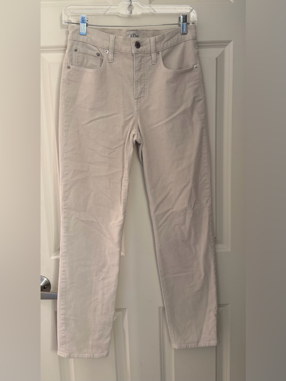 J Crew Vintage Straight Cotton Blend Cords, Beige/Ivory, 26